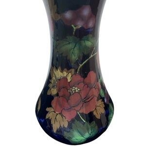 Royal Stanley Floral Patterned Vase with Red and Green Accents